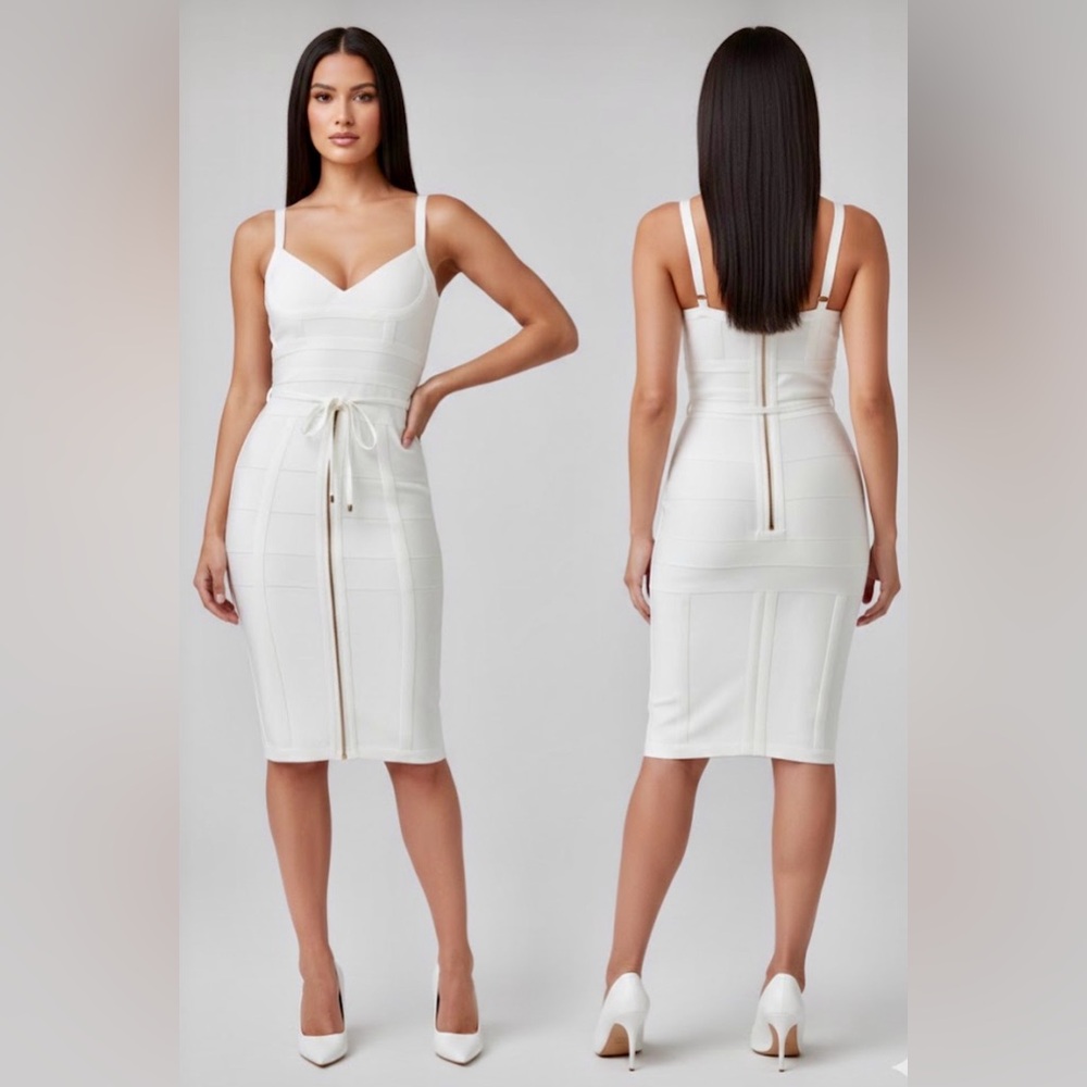 Elegant White Bodycon Dress